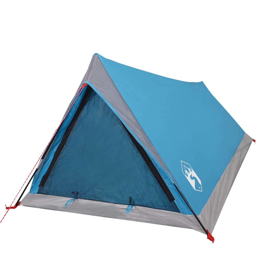 vidaXL Tenda da Campeggio per 2 Persone Blu Impermeabile