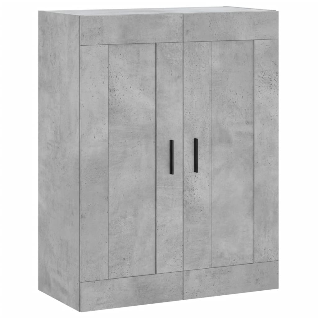 vidaXL Credenza Grigio Cemento 69,5x34x180 cm in Legno Multistrato