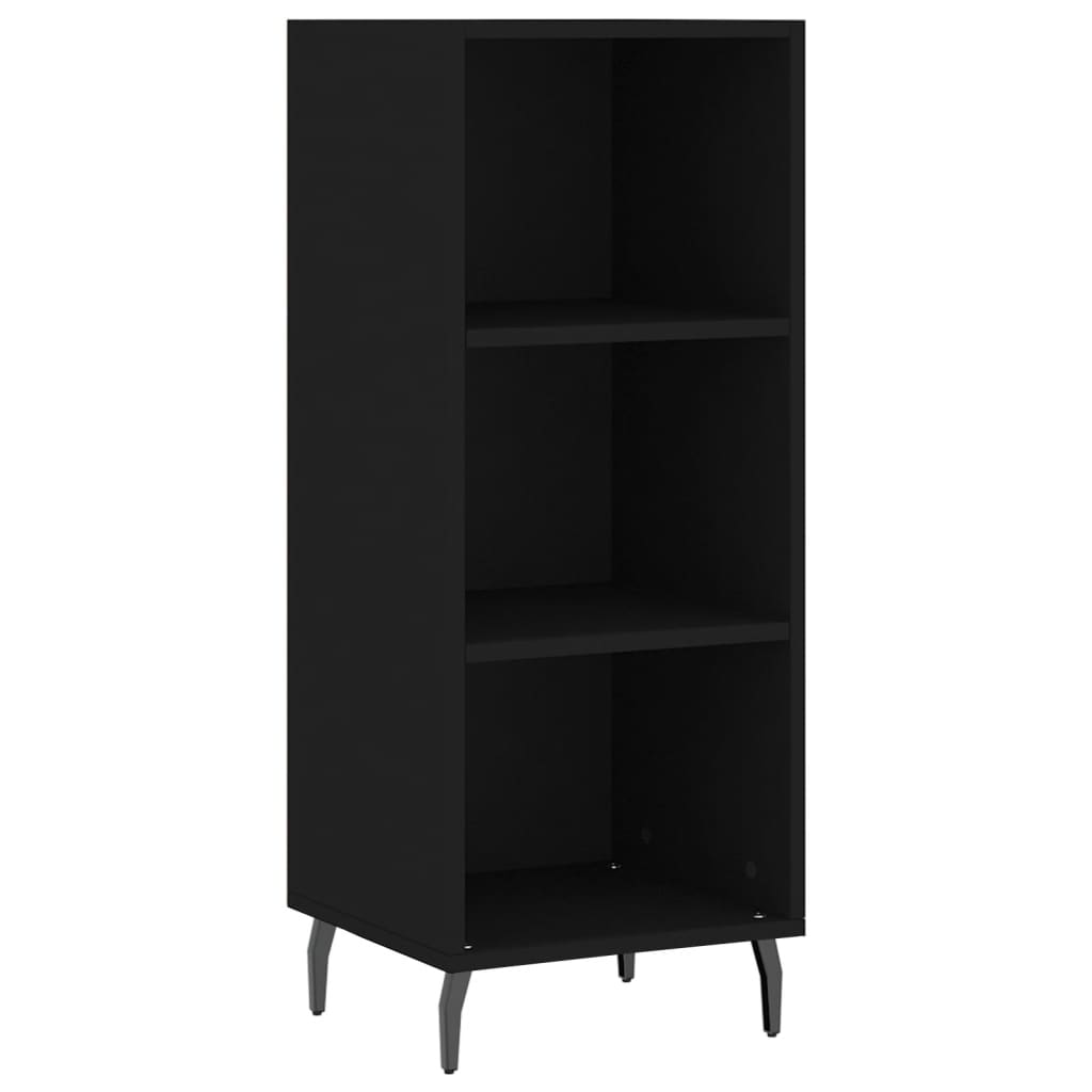 vidaXL Credenza Nera 34,5x34x180 cm in Legno Multistrato