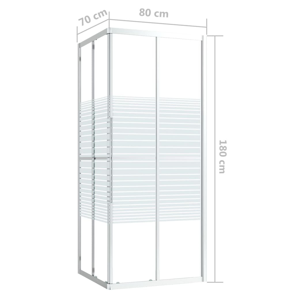 vidaXL Cabina Doccia ESG 80x70x180 cm