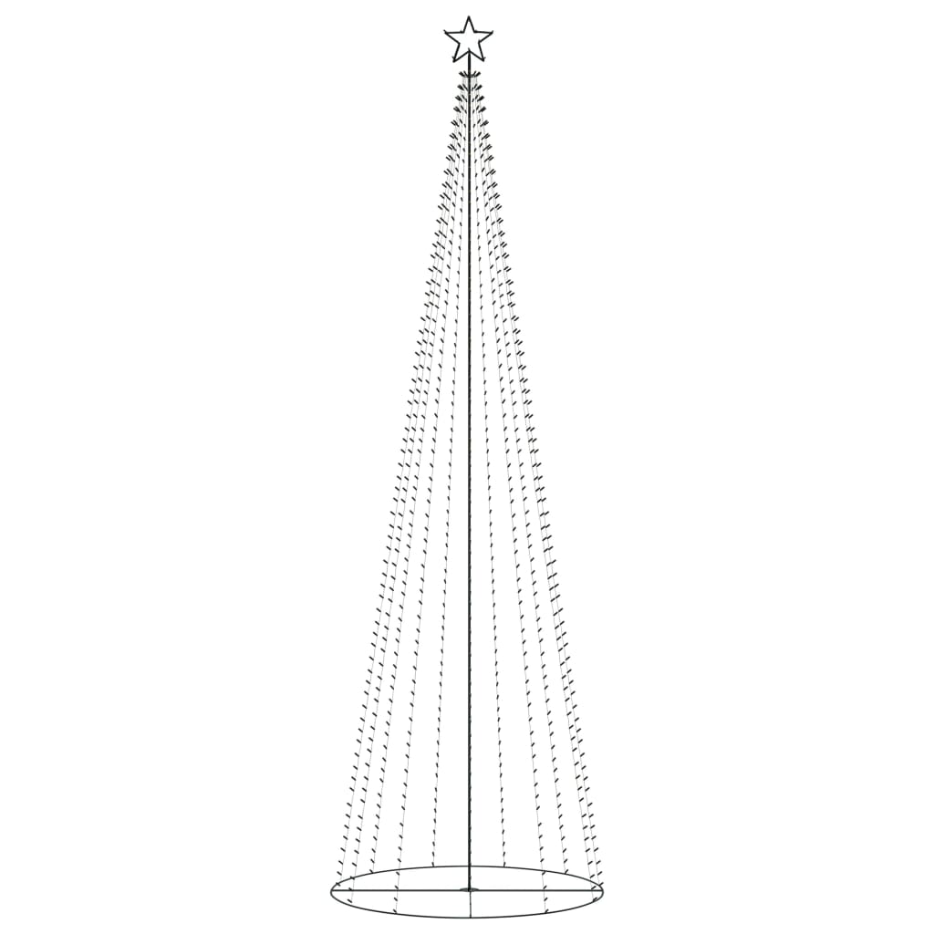 vidaXL Albero di Natale a Cono con 752 LED Colorati 160x500 cm