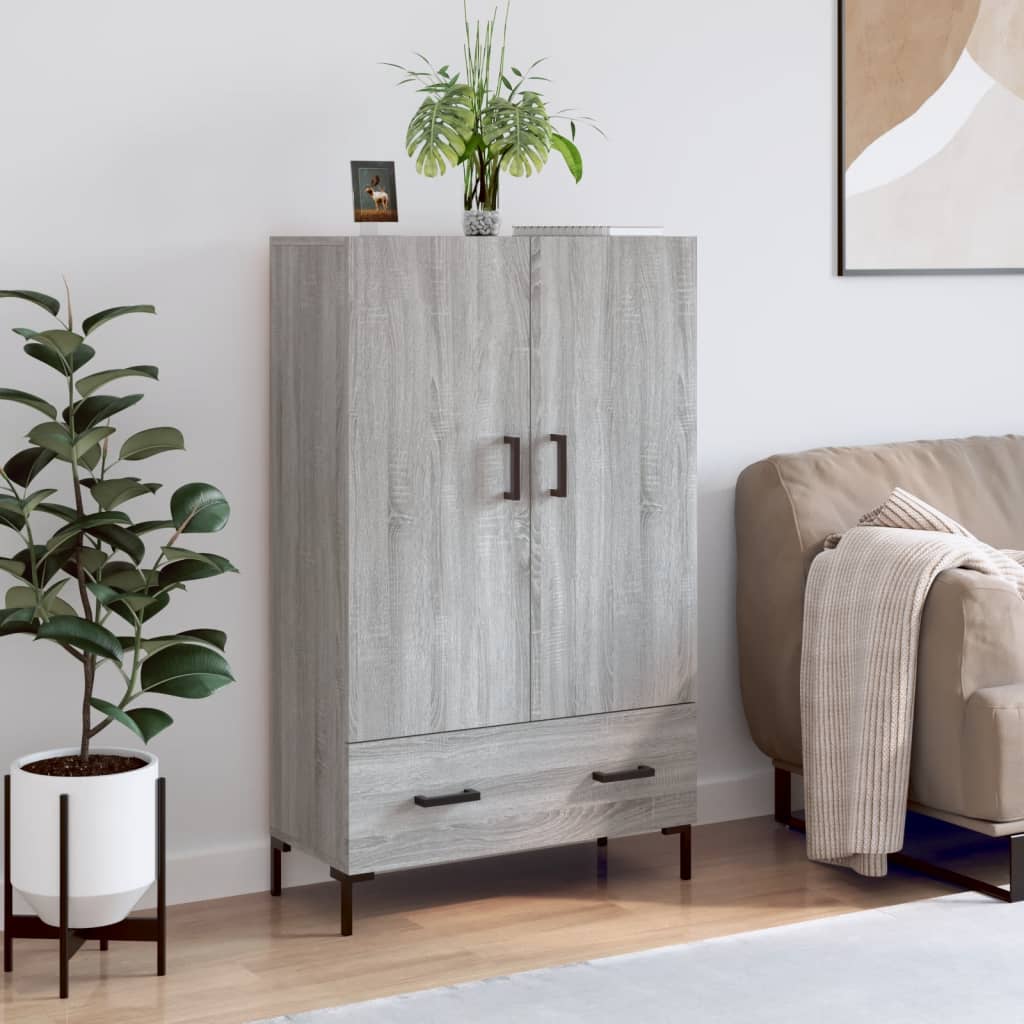 vidaXL Credenza Grigio Sonoma 69,5x31x115 cm in Legno Multistrato