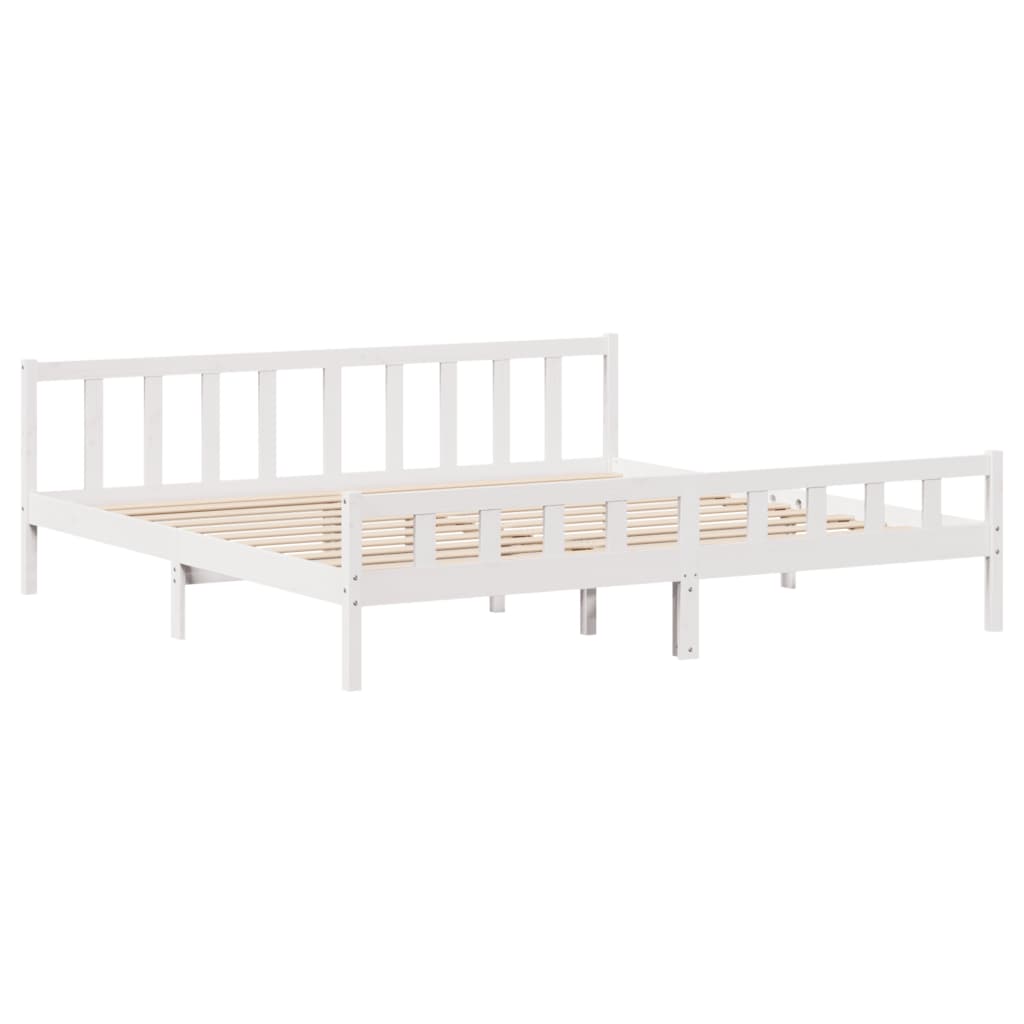 vidaXL Letto senza Materasso Bianco 180x200 cm Legno Massello di Pino