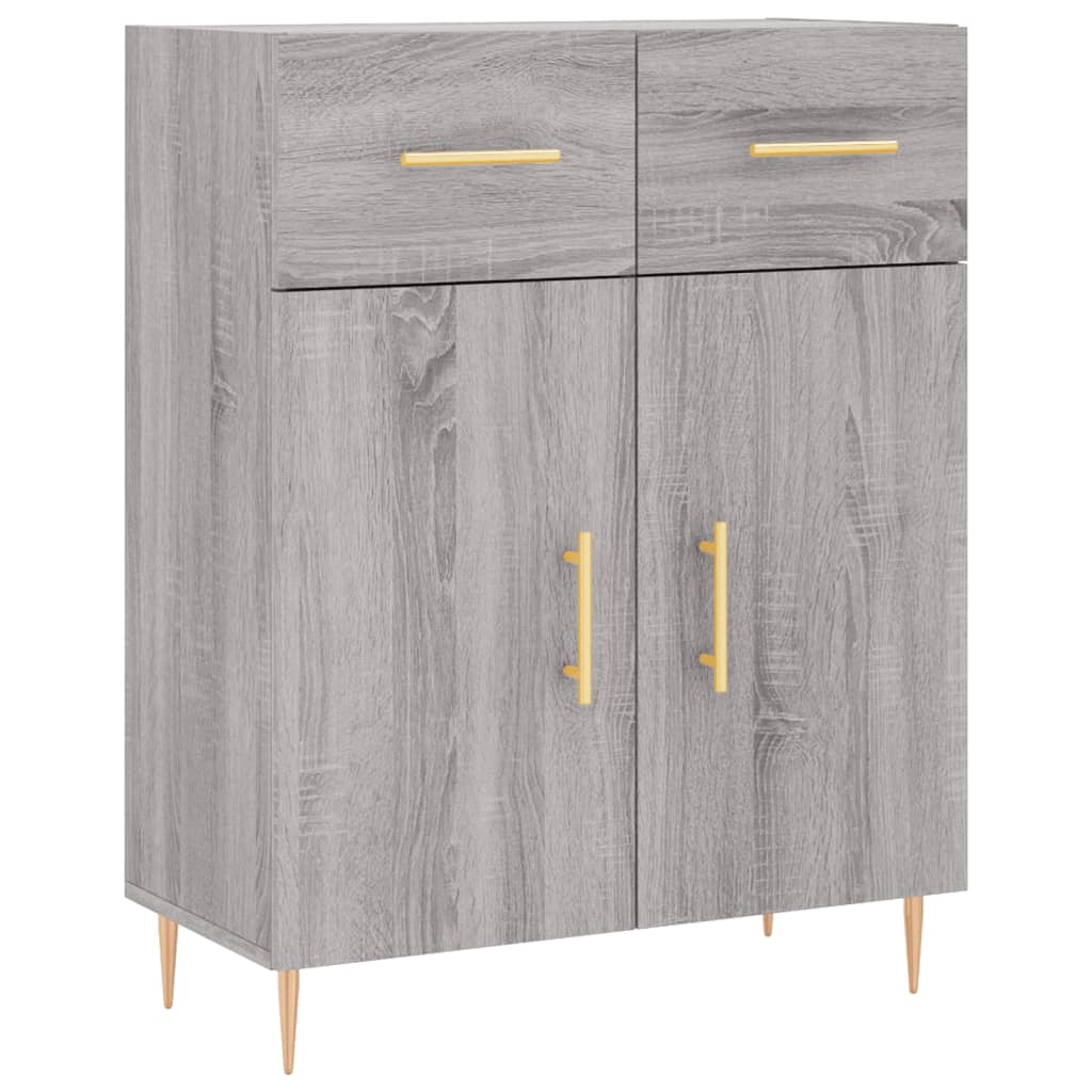 vidaXL Credenza Grigio Sonoma 69,5x34x90 cm in Legno Multistrato