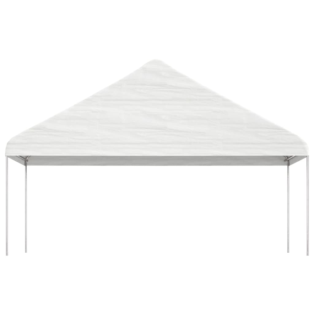 vidaXL Gazebo con Tetto Bianco 6,69x5,88x3,75 m in Polietilene