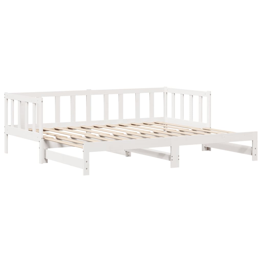 vidaXL Dormeuse Letto Estraibile e Cassetti Bianca 80x200cm Legno Pino