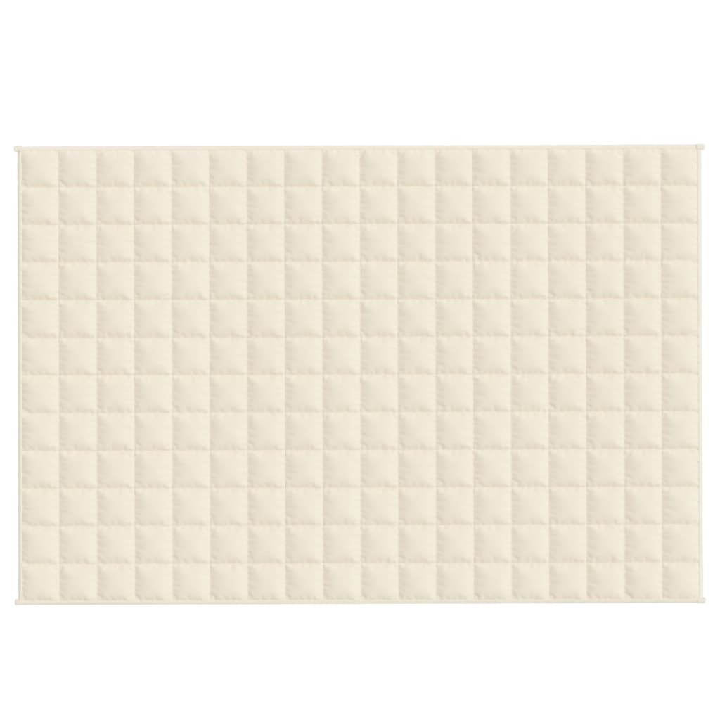 vidaXL Coperta Ponderata Crema Chiaro 122x183 cm 5 kg Tessuto