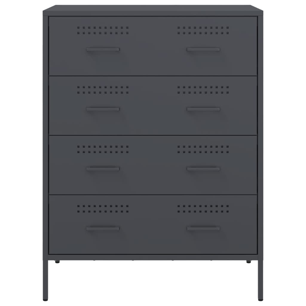 vidaXL Credenza Antracite 68x39x89 cm in Acciaio