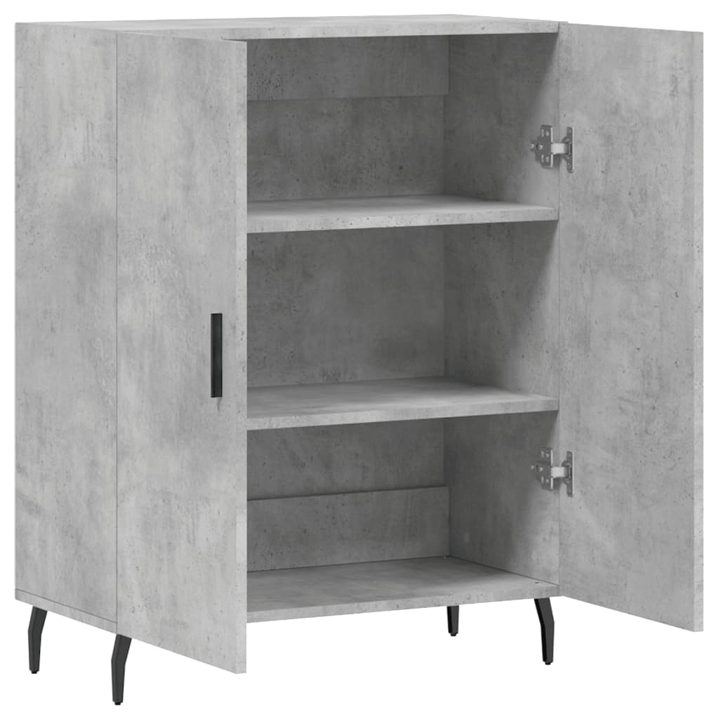 vidaXL Credenza Grigio Cemento 69,5x34x90 cm in Legno Multistrato