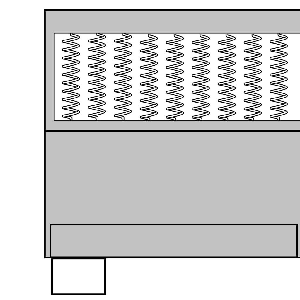 vidaXL Letto a Molle Grigio Scuro in Tessuto 80x200 cm