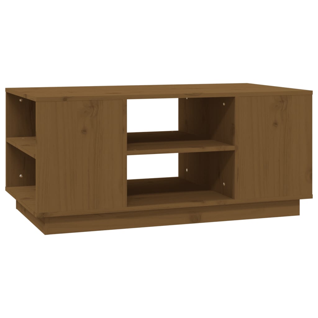 vidaXL Tavolino da Salotto ambra 90x49x40,5 cm Legno Massello di Pino