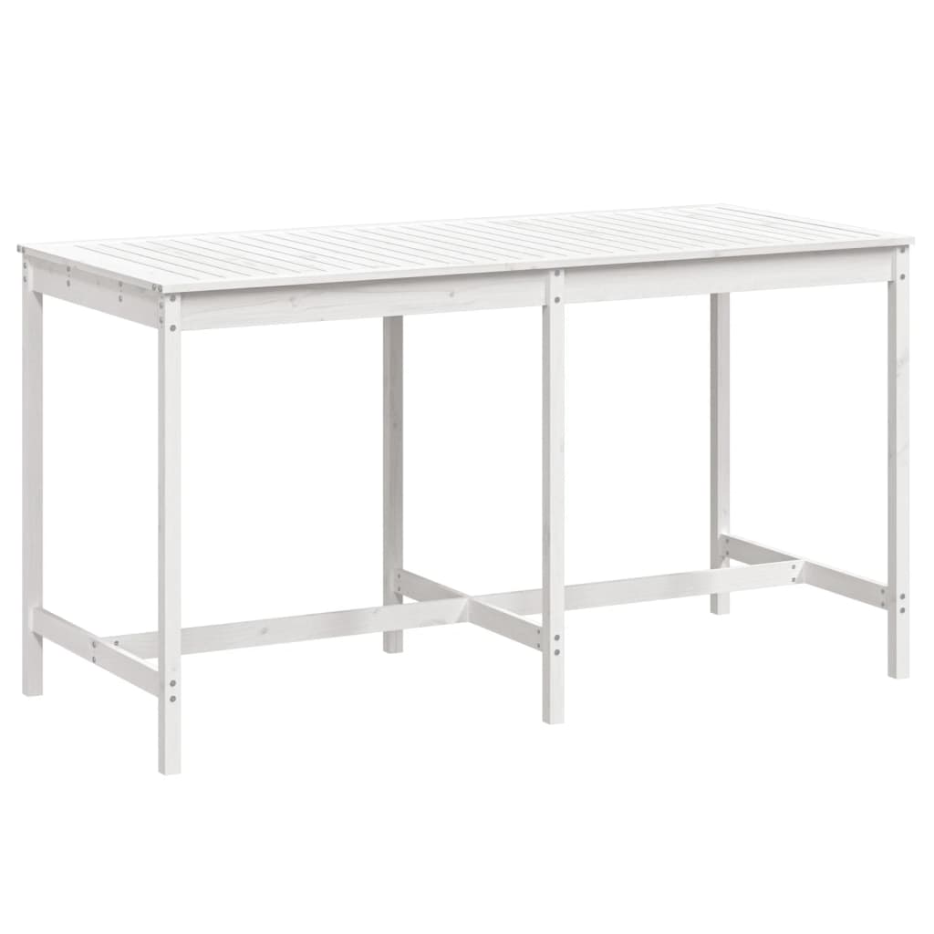 vidaXL Tavolo da Giardino Bianco 203,5x90x110cm Legno Massello di Pino