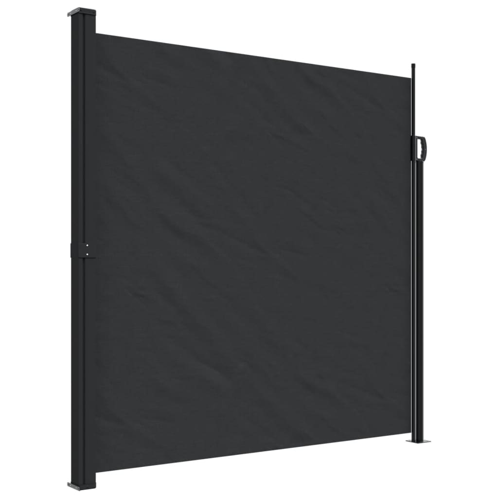 vidaXL Tenda da Sole Laterale Retrattile Nera 200x500 cm