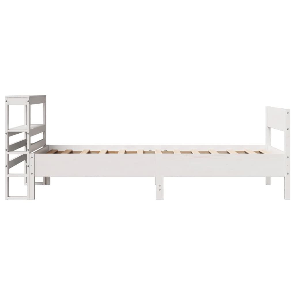 vidaXL Letto senza Materasso Bianco 90x200 cm Legno Massello di Pino