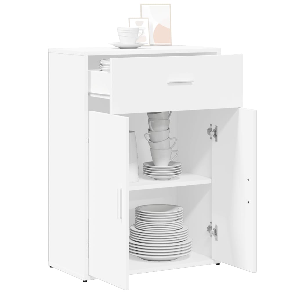 vidaXL Credenza Bianca 60x30x84 cm in Legno Multistrato