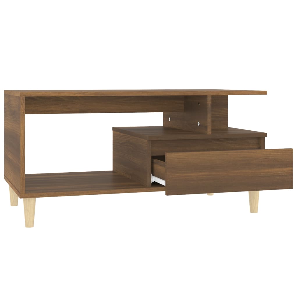 vidaXL Tavolino Salotto Rovere Marrone 90x49x45 cm Legno Multistrato