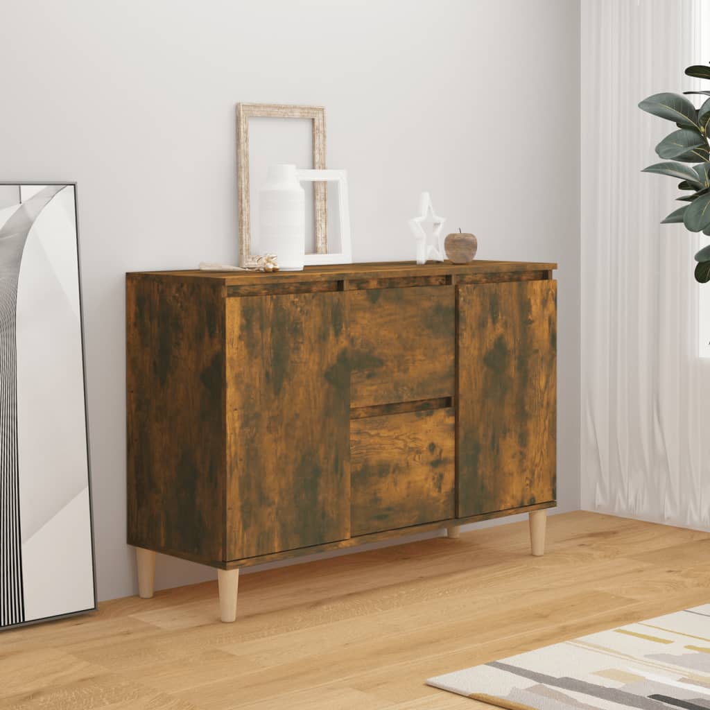 vidaXL Credenza Rovere Fumo 101x35x70 cm in Legno Multistrato