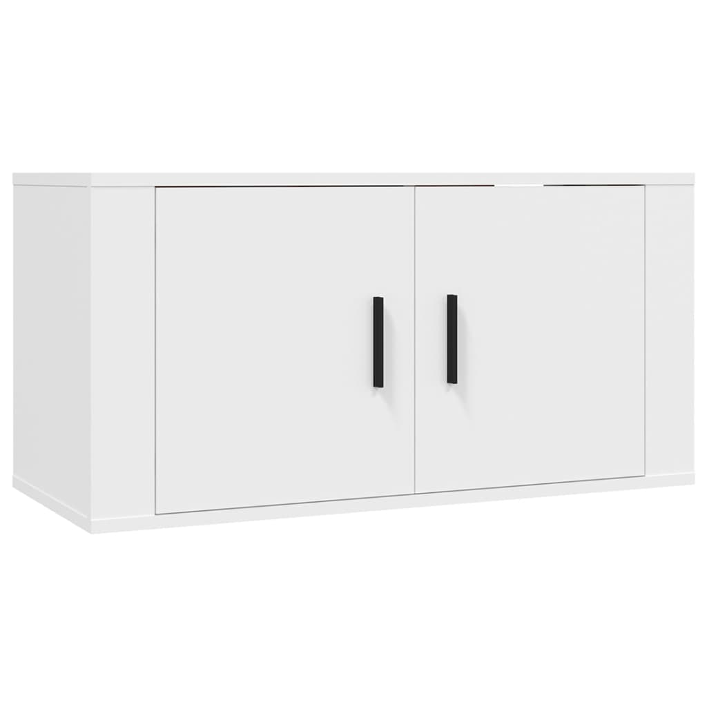 vidaXL Set Mobili Porta TV 3 pz Bianco in Legno Multistrato