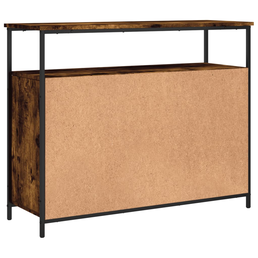 vidaXL Credenza Rovere Fumo 100x35x80 cm in Legno Multistrato