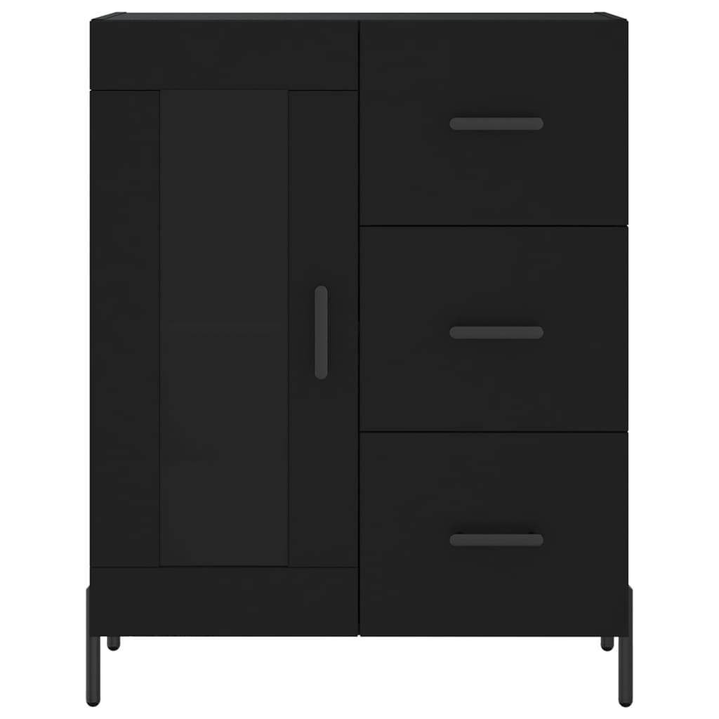 vidaXL Credenza Nera 69,5x34x90 cm in Legno Multistrato