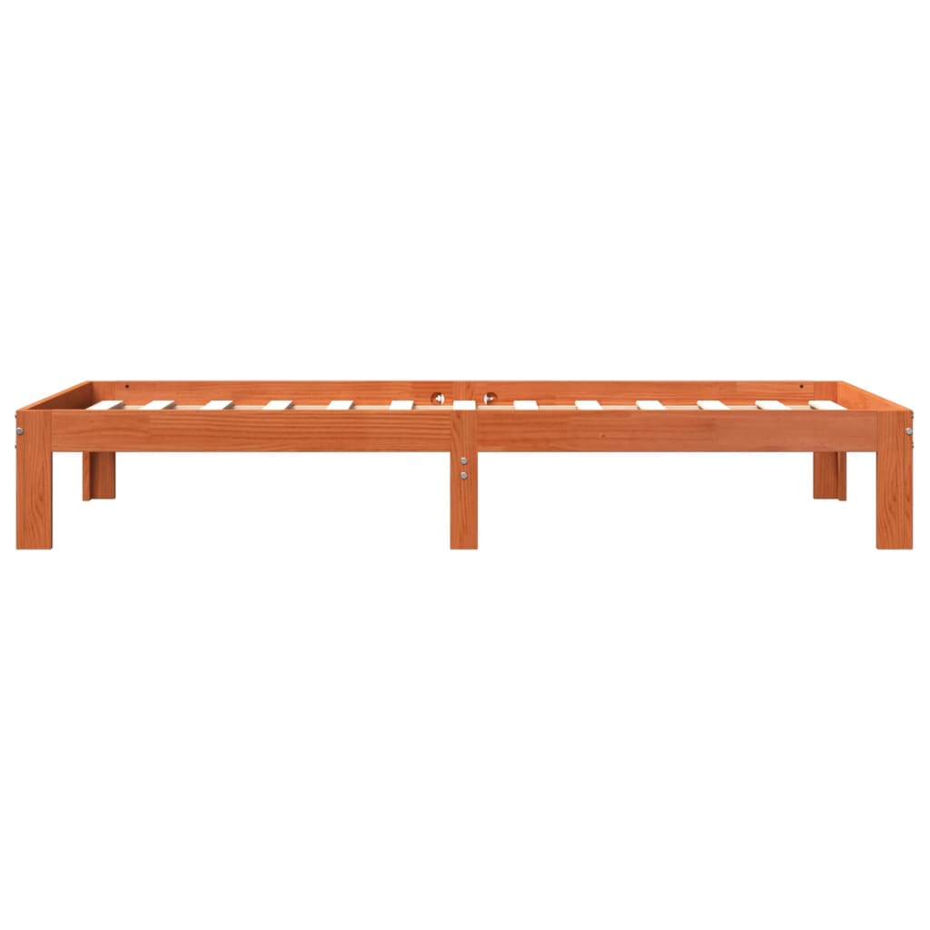 vidaXL Letto senza Materasso Marrone Cera 100x200 cm in Legno di Pino