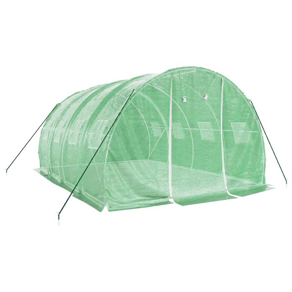 vidaXL Serra con Telaio in Acciaio Verde 12 m² 4x3x2 m