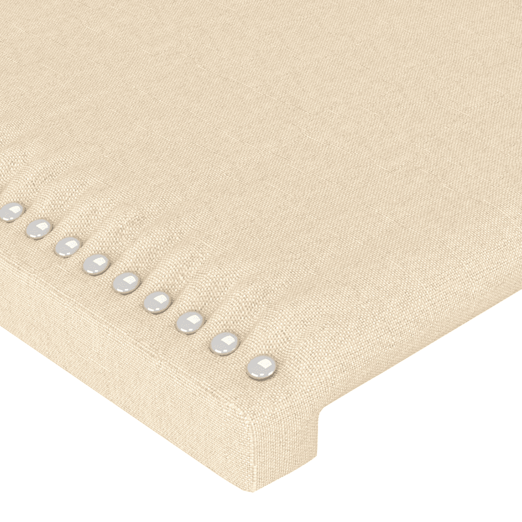 vidaXL Giroletto a Molle con Materasso Crema 160x200 cm in Tessuto