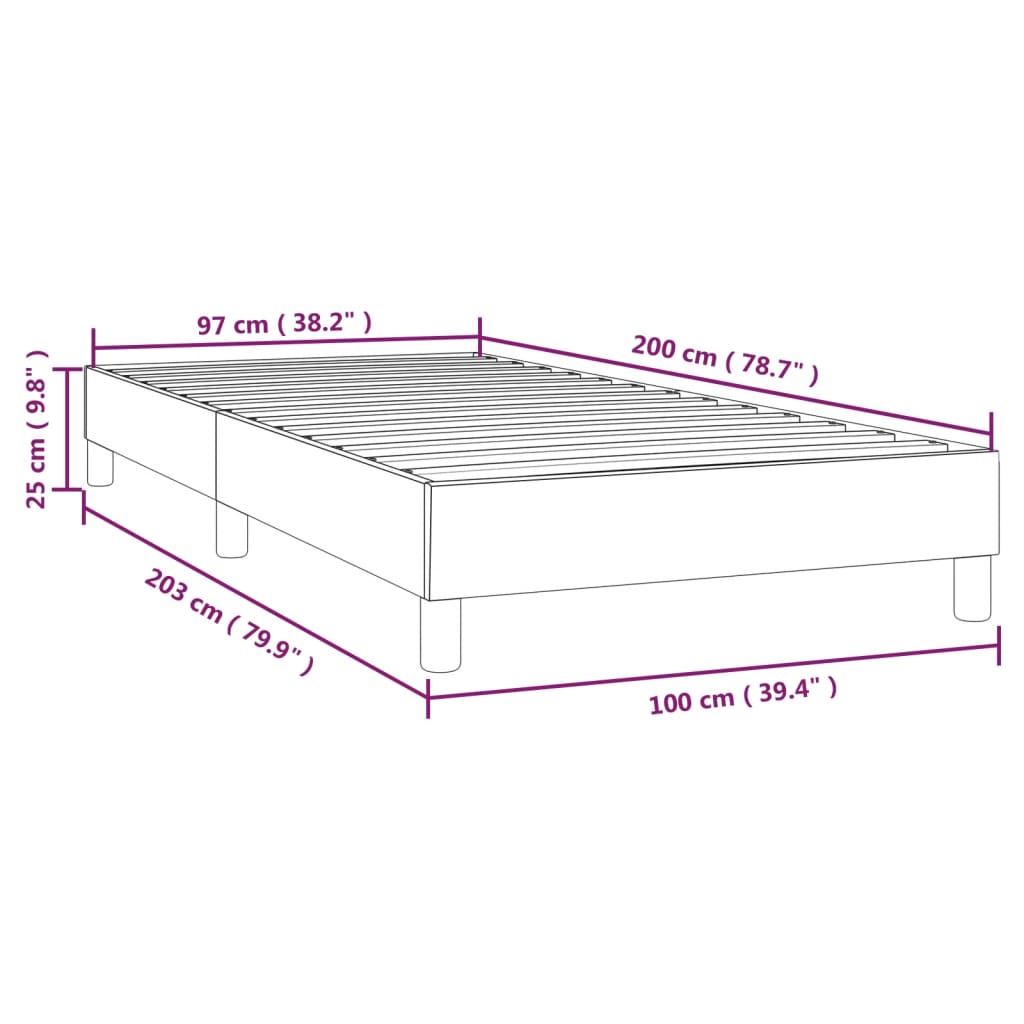 vidaXL Giroletto Tortora 100x200 cm in Tessuto