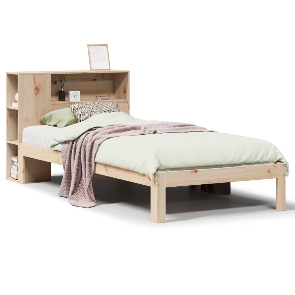 vidaXL Letto Libreria senza Materasso 90x200 cm Legno Massello Pino