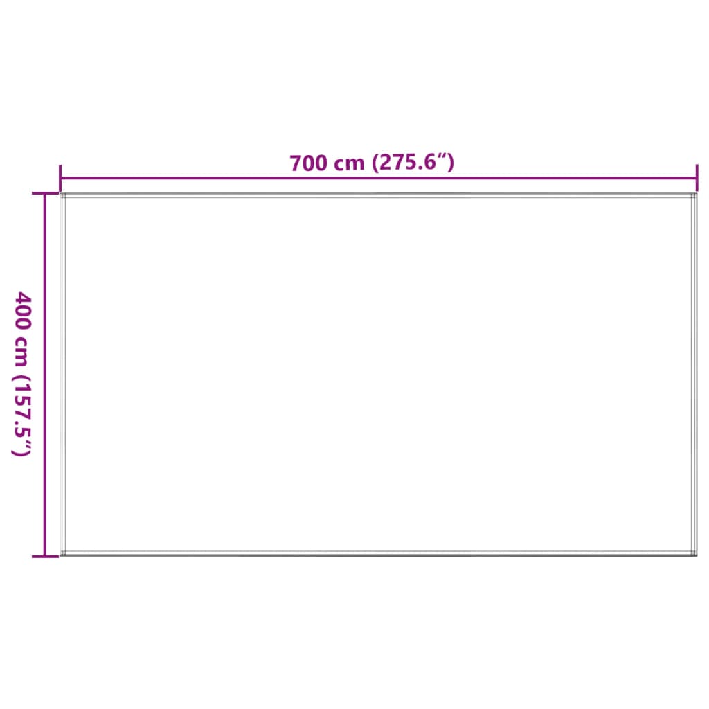 vidaXL Tappeto da Tenda Verde Chiaro 400x700 cm HDPE