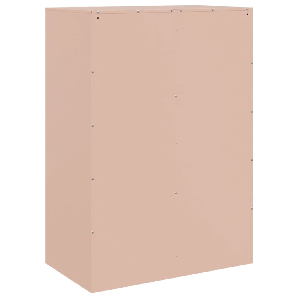 vidaXL Credenza Rosa 67x39x95 cm in Acciaio