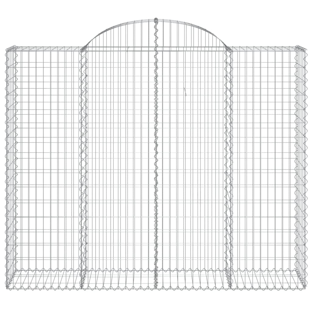 vidaXL Cesti Gabbioni ad Arco 14 pz 200x50x160/180 cm Ferro Zincato