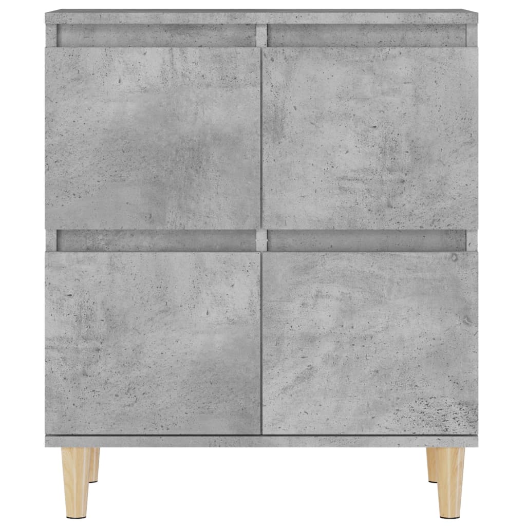 vidaXL Credenze 3pz Grigio Cemento 60x35x70 cm in Legno Multistrato