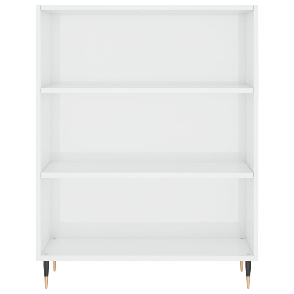 vidaXL Credenza Bianco Lucido 69,5x34x180 cm in Legno Multistrato