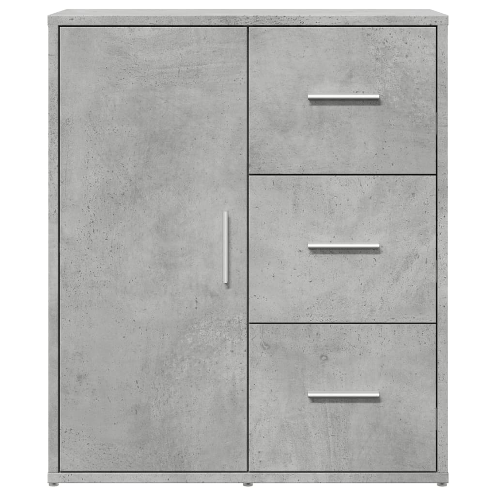 vidaXL Credenze 2 pz Grigio Cemento 60x31x70 cm in Legno Multistrato