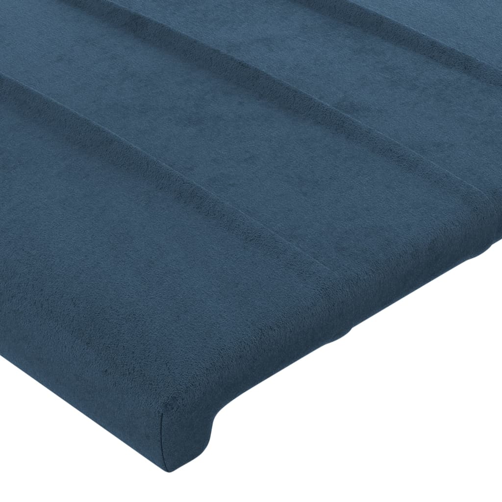 vidaXL Giroletto senza Materasso Blu Scuro 160x200 cm in Velluto