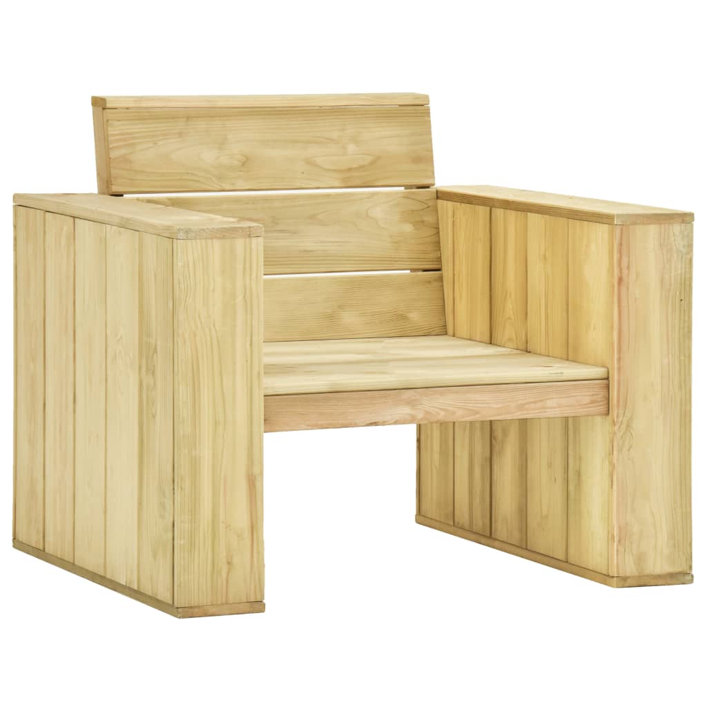 vidaXL Set Divani da Giardino 3 pz in Legno di Pino Impregnato