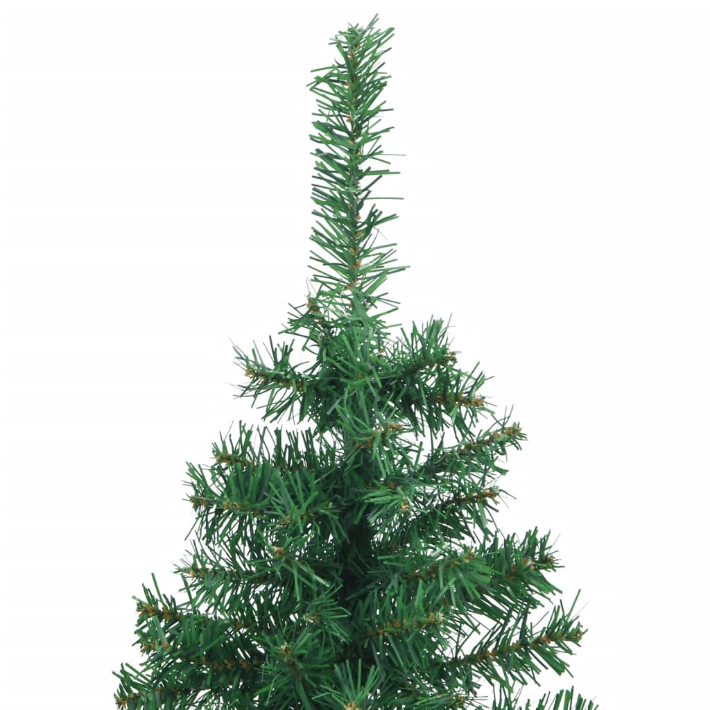 vidaXL Albero di Natale Artificiale ad Angolo con Supporto Verde 120 cm PVC