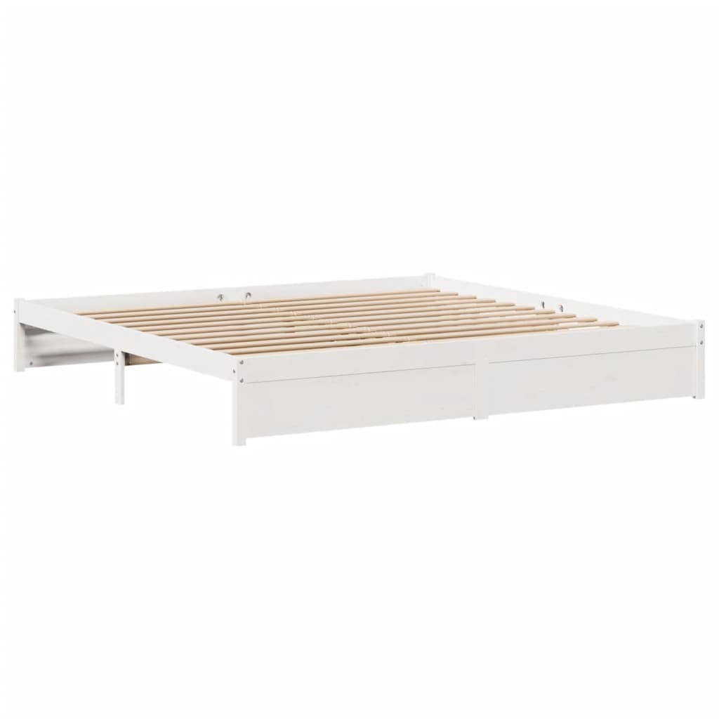 vidaXL Letto senza Materasso Bianco 180x200 cm Legno Massello di Pino