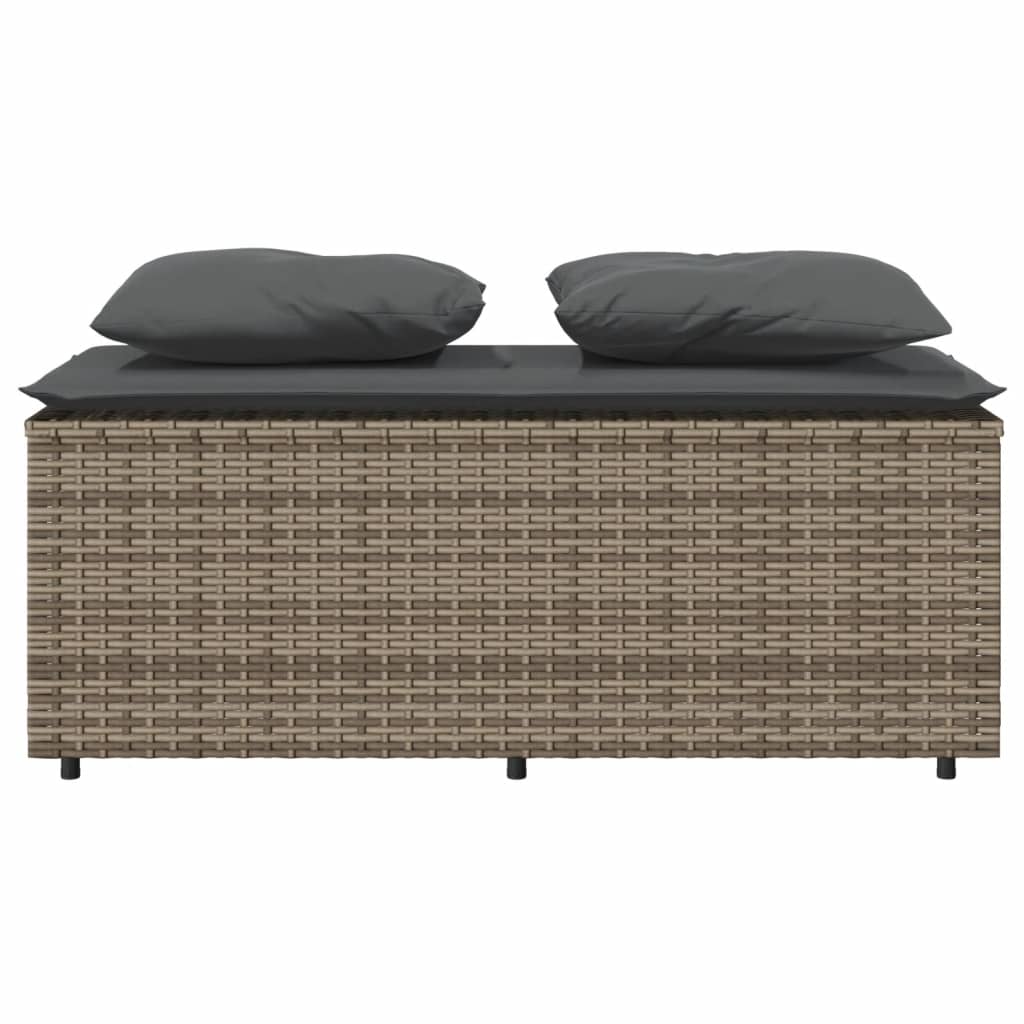 vidaXL Set da Pranzo da Giardino 3 pz con Cuscini in Polyrattan Grigio