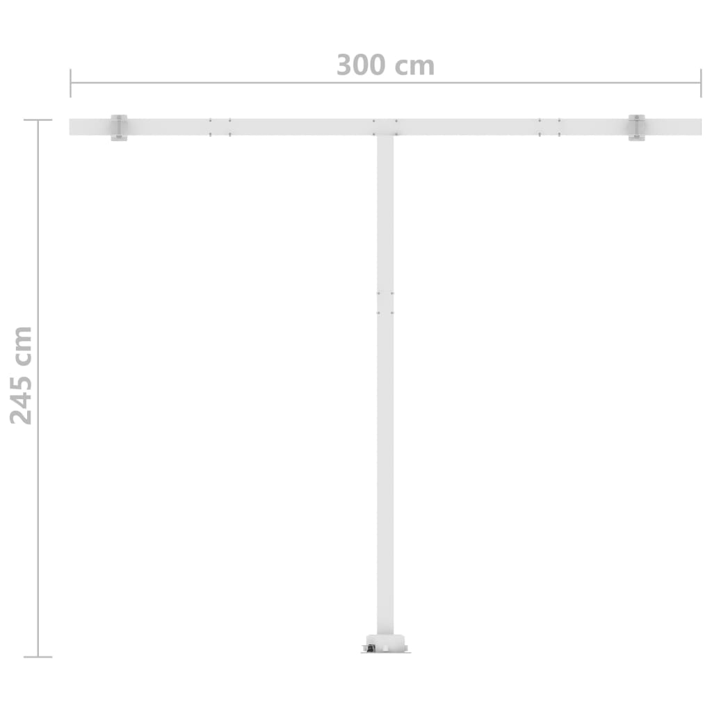 vidaXL Tenda da Sole Manuale Autoportante 300x250 cm Gialla/Bianca