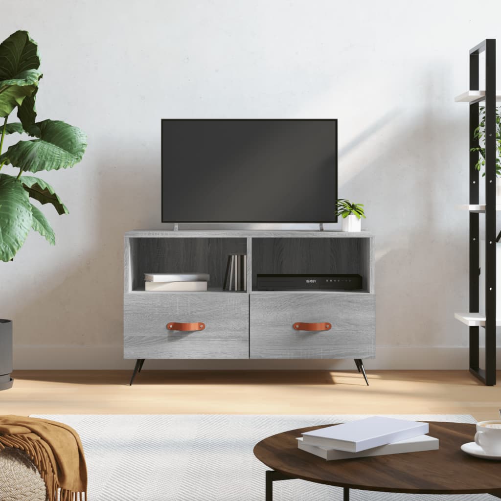 vidaXL Mobile Porta TV Grigio Sonoma 80x36x50 cm in Legno Multistrato