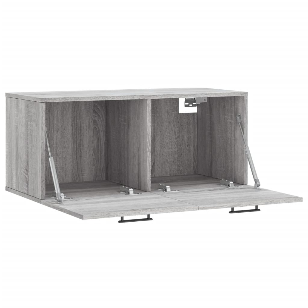 vidaXL Mobile a Parete Grigio Sonoma 80x36,5x35cm in Legno Multistrato