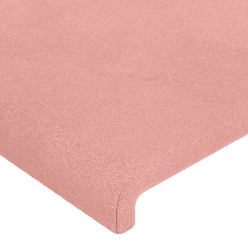 vidaXL Giroletto con Testiera Rosa 200x200 cm in Velluto