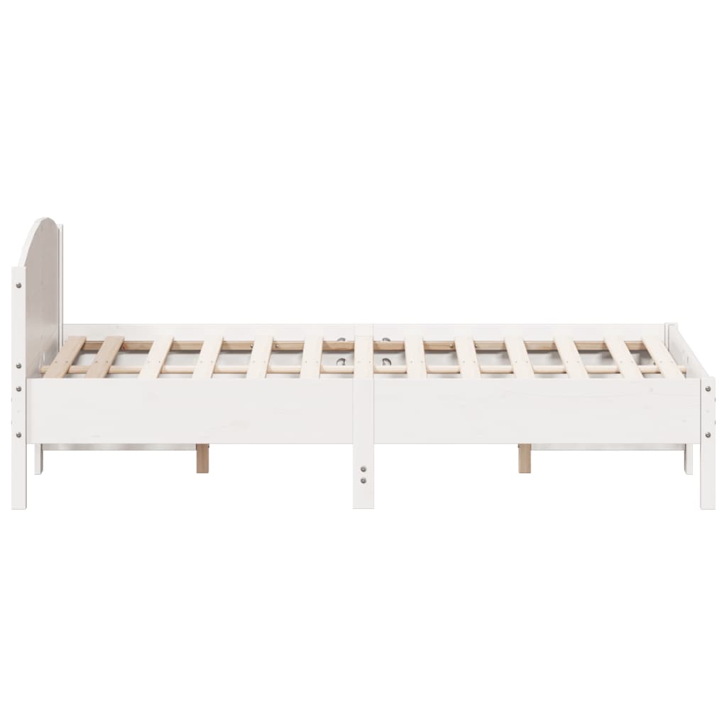 vidaXL Letto senza Materasso Bianco 140x190 cm Legno Massello di Pino