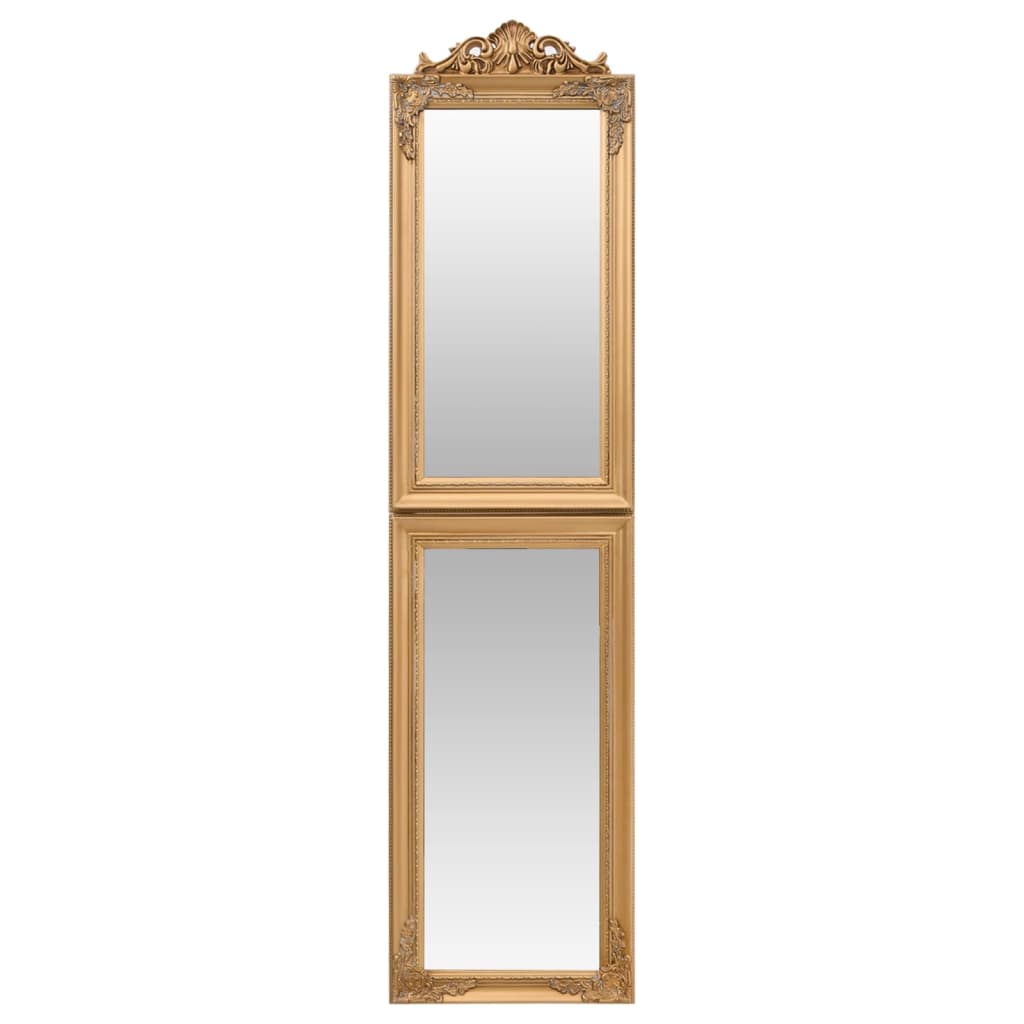 vidaXL Specchio Autoportante Dorato 45x180 cm