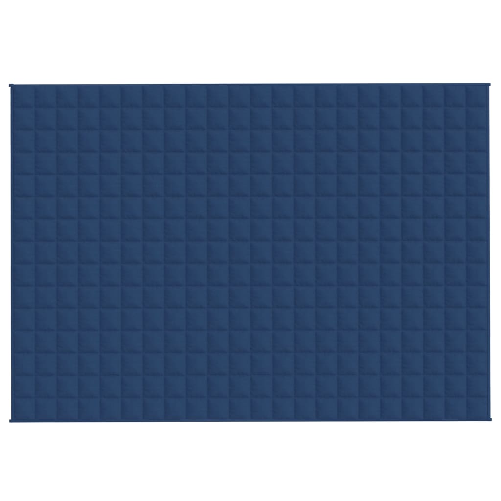 vidaXL Coperta Ponderata Blu 155x220 cm 7 kg Tessuto