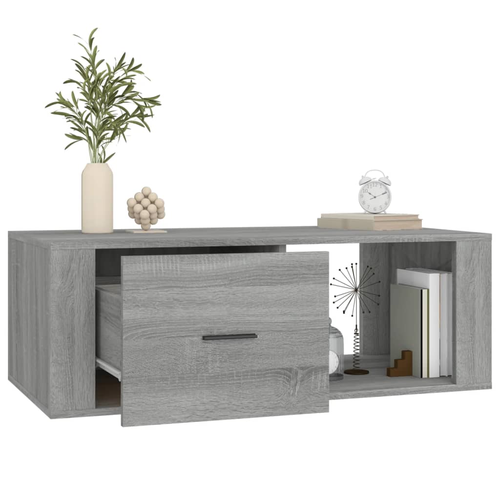 vidaXL Tavolino Salotto Grigio Sonoma 100x50,5x35 cm Legno Multistrato