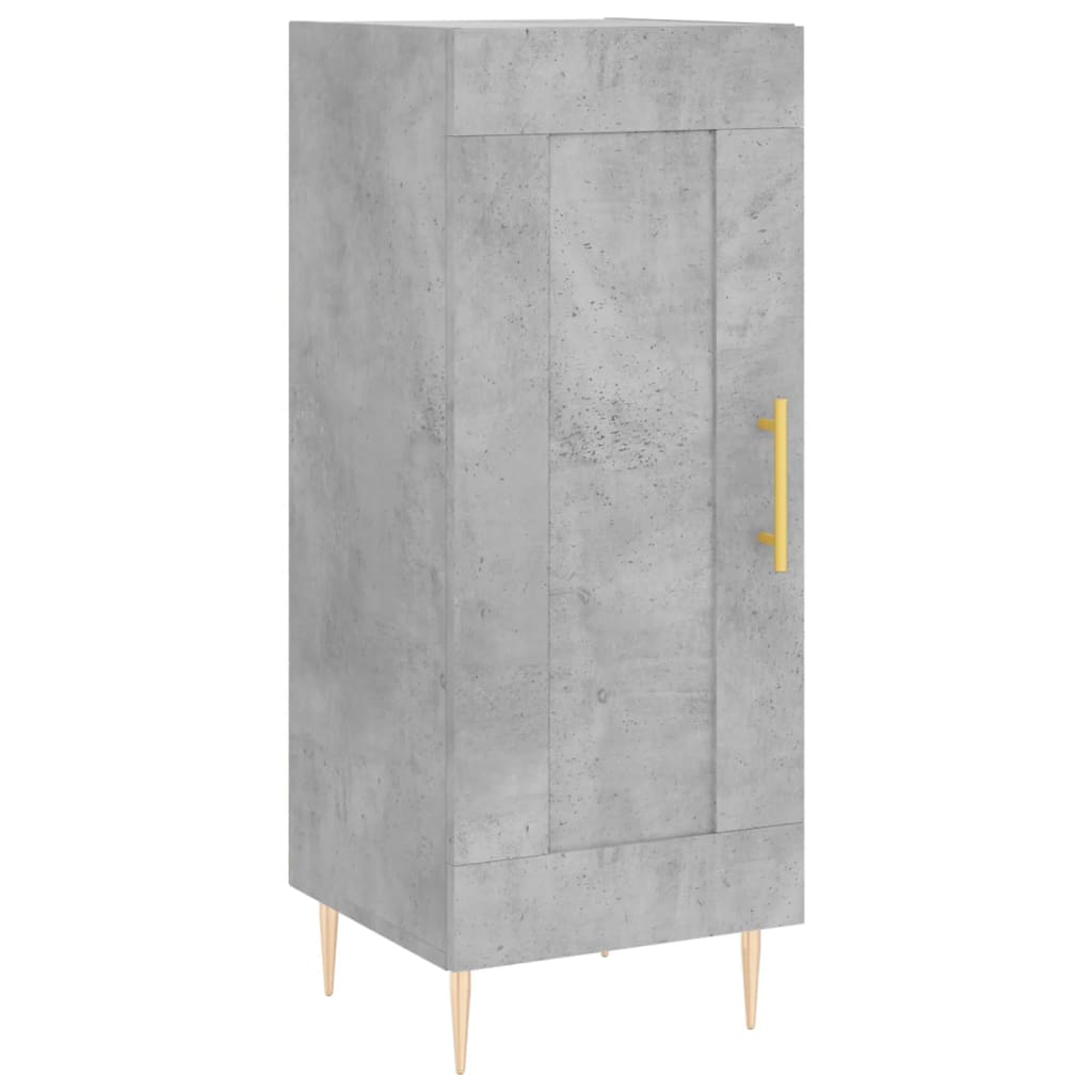 vidaXL Credenza Grigio Cemento 34,5x34x180 cm in Legno Multistrato