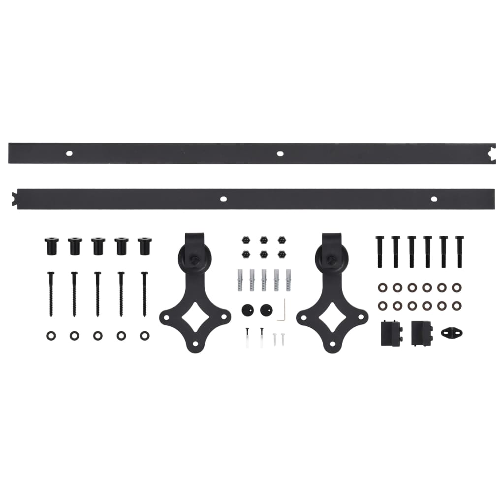 vidaXL Porta Scorrevole con Set Hardware 80x210 cm in Legno di Pino